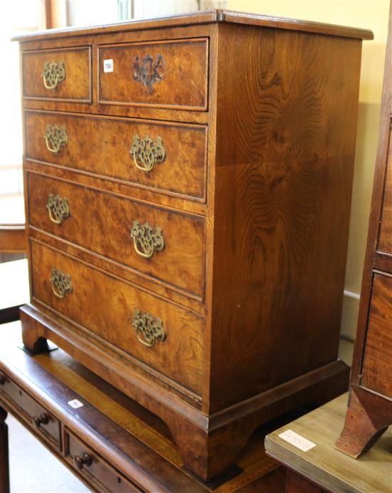 Walnut chest of drawers